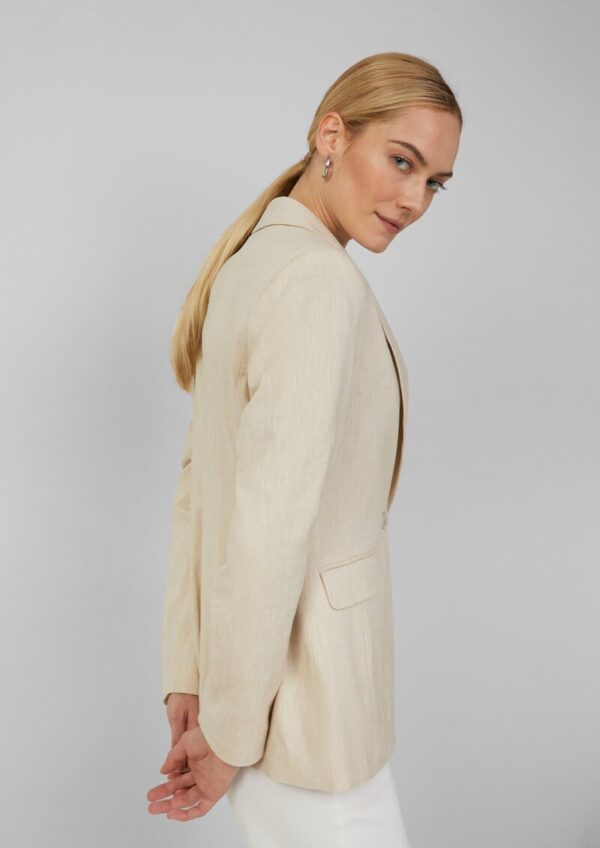 Slim-Fit-Blazer aus Leinenmix