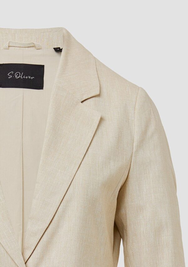 Slim-Fit-Blazer aus Leinenmix