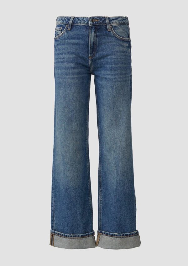 Jeans Catie / Slim Fit / Mid Rise/ Wide Leg / mit Umschlag