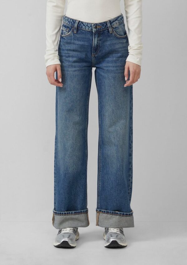 Jeans Catie / Slim Fit / Mid Rise/ Wide Leg / mit Umschlag