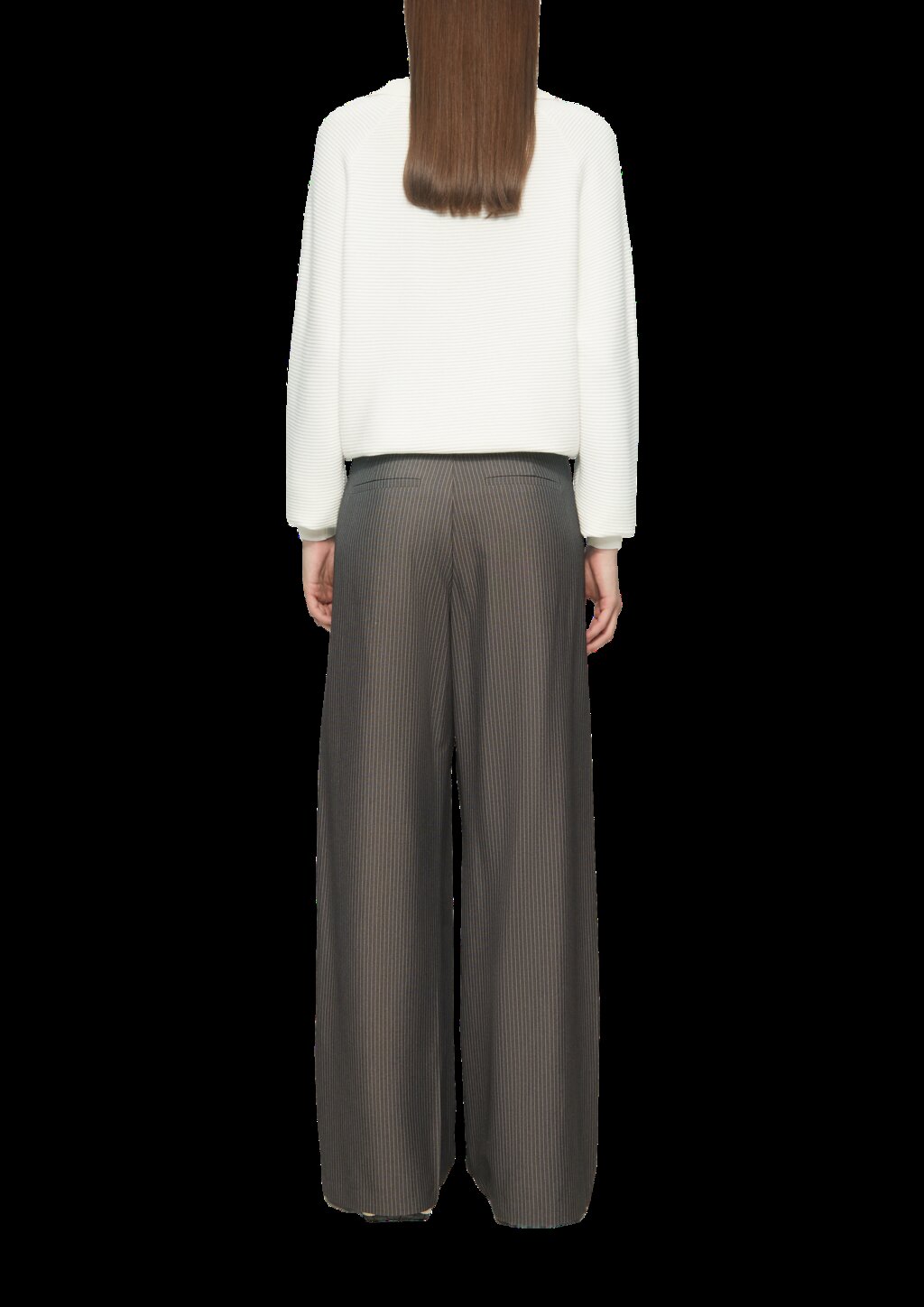 Strukturierter Pullover mit Polokragen