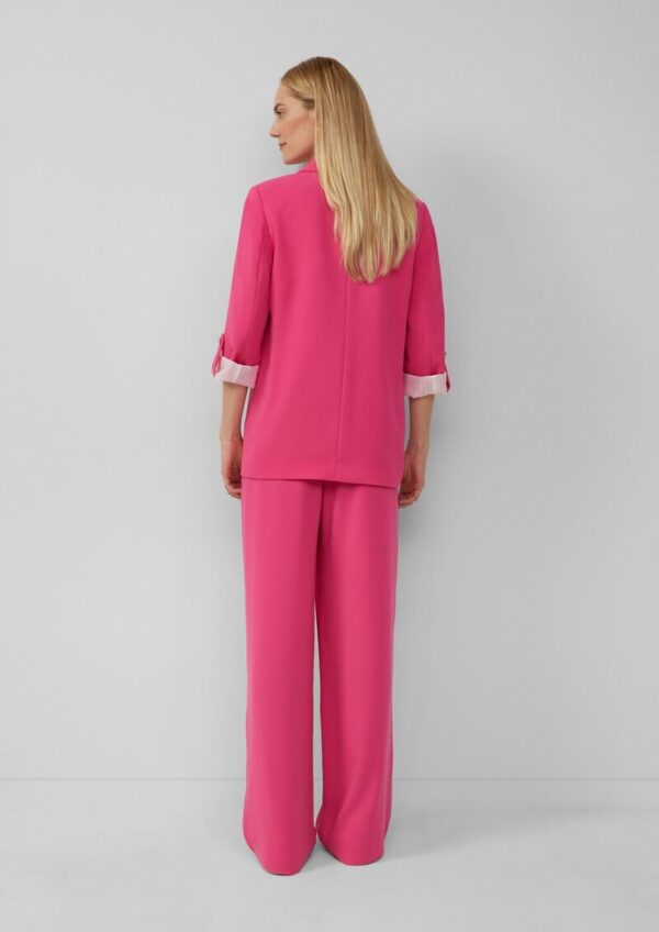 Crêpe-Blazer mit 3/4-Ärmeln und Raff-Details