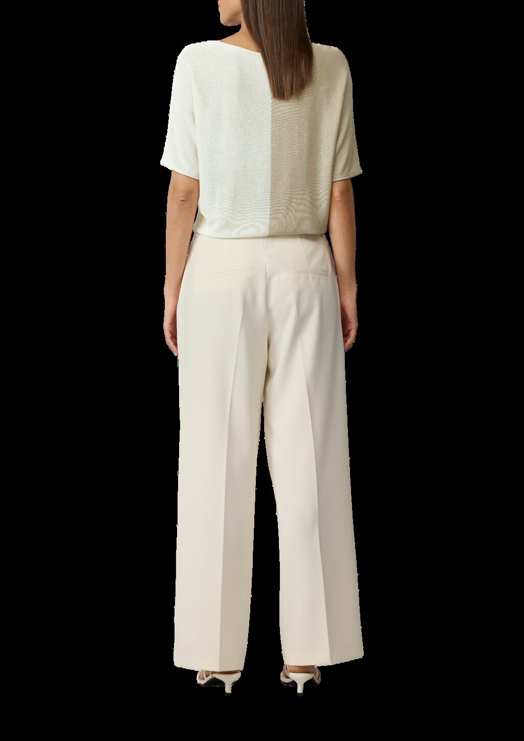 Feiner Strickshirt in Colour-Blocking-Optik