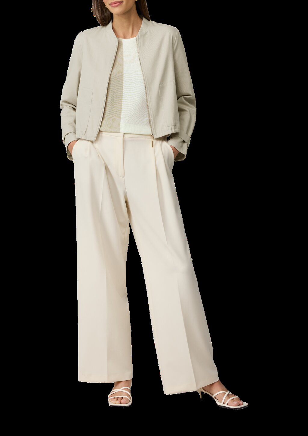 Feiner Strickshirt in Colour-Blocking-Optik