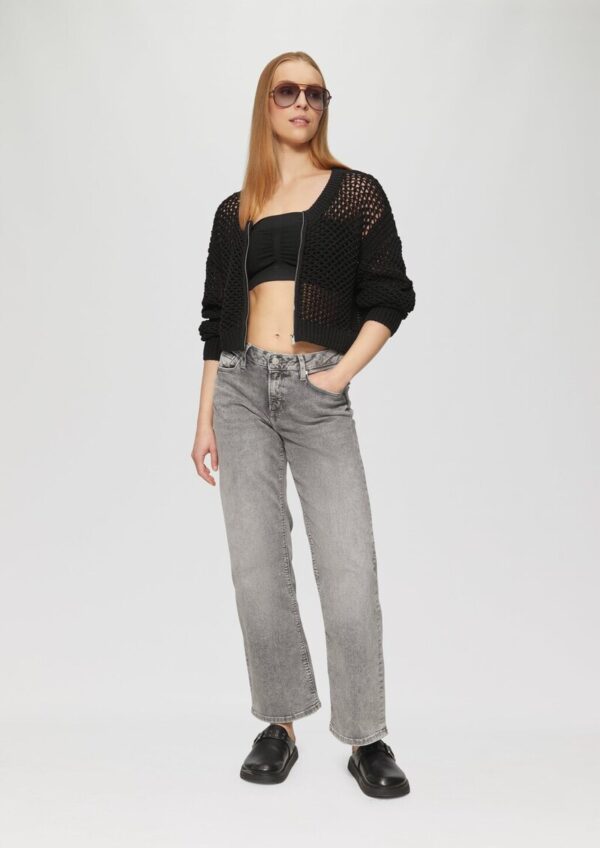 Boxy Strickjacke in Häkeloptik