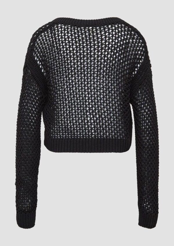 Boxy Strickjacke in Häkeloptik