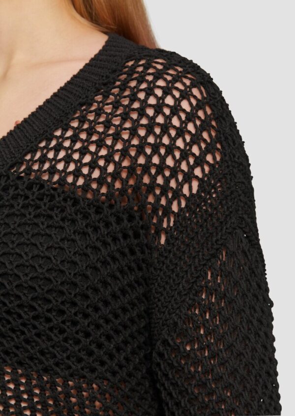 Boxy Strickjacke in Häkeloptik