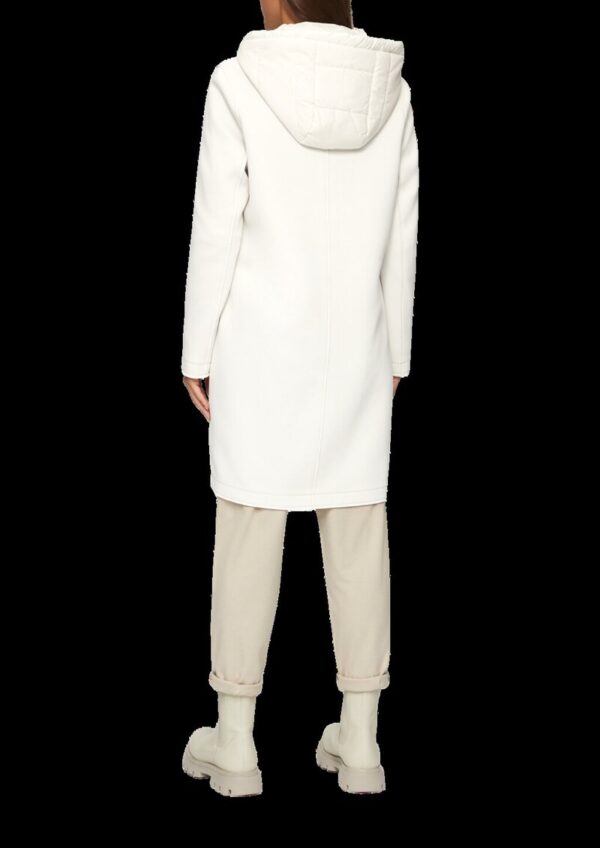 Mantel aus Scuba mit abnehmbarem Kapuzenkragen