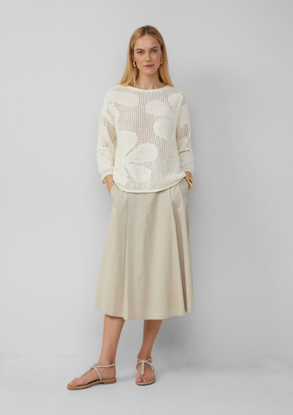 Pullover im Loose Fit mit floralem Strickmuster