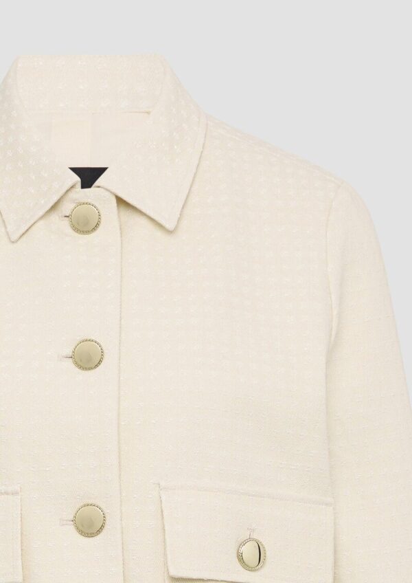 Leichte Jacke mit Strukturmuster und goldfarbenen Knöpfen