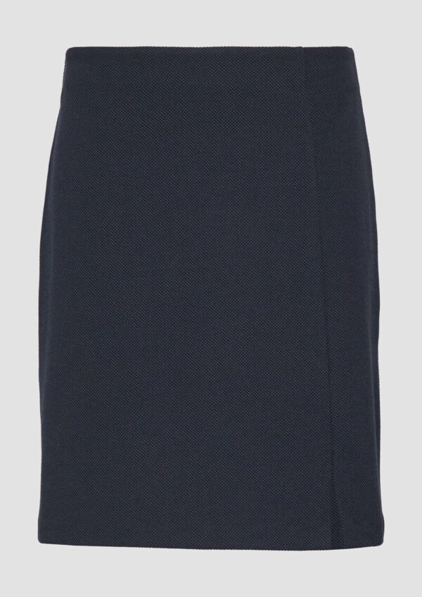 Rock aus Strukturjersey mit Schlitz