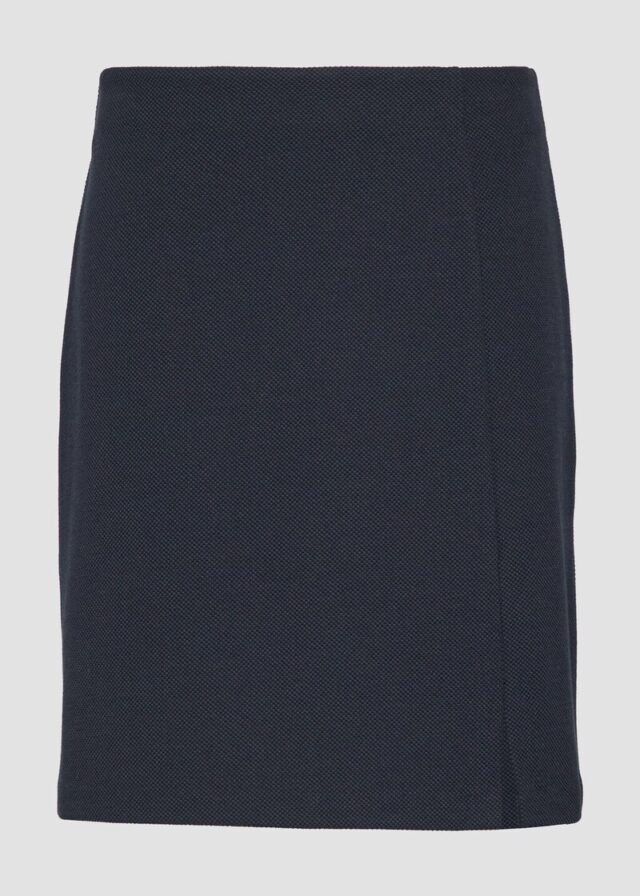 Rock aus Strukturjersey mit Schlitz