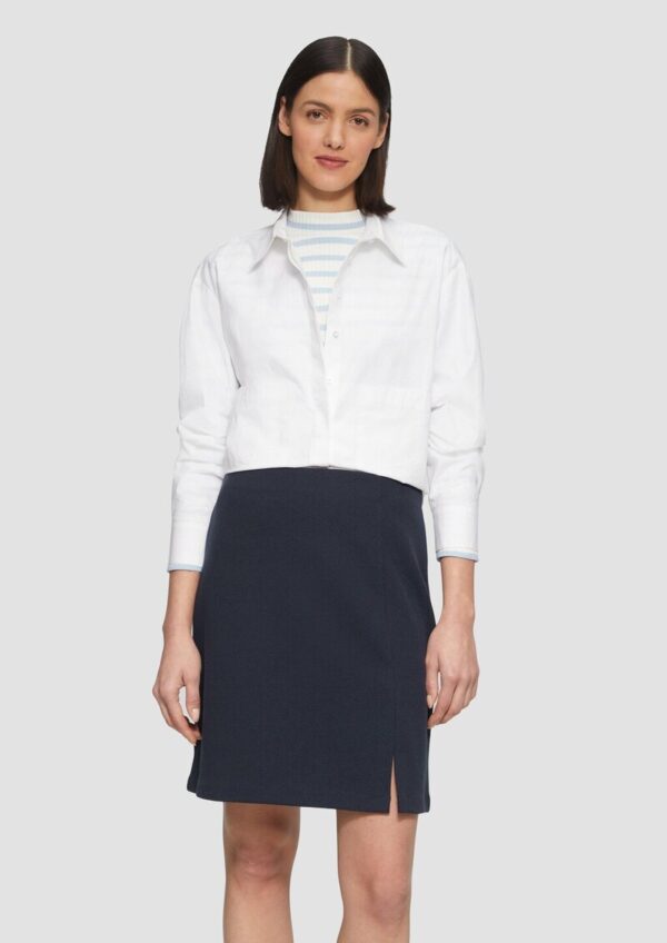 Rock aus Strukturjersey mit Schlitz