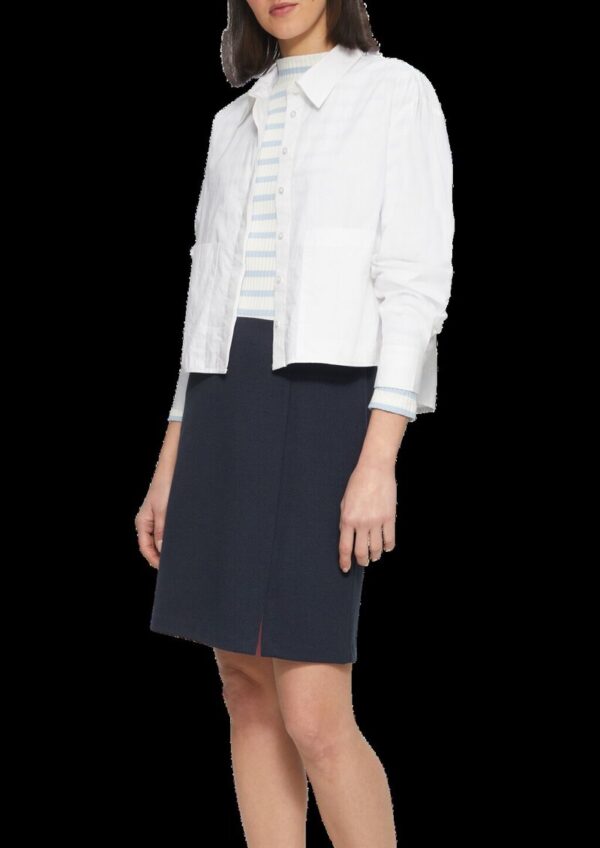 Rock aus Strukturjersey mit Schlitz