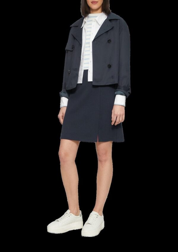 Rock aus Strukturjersey mit Schlitz