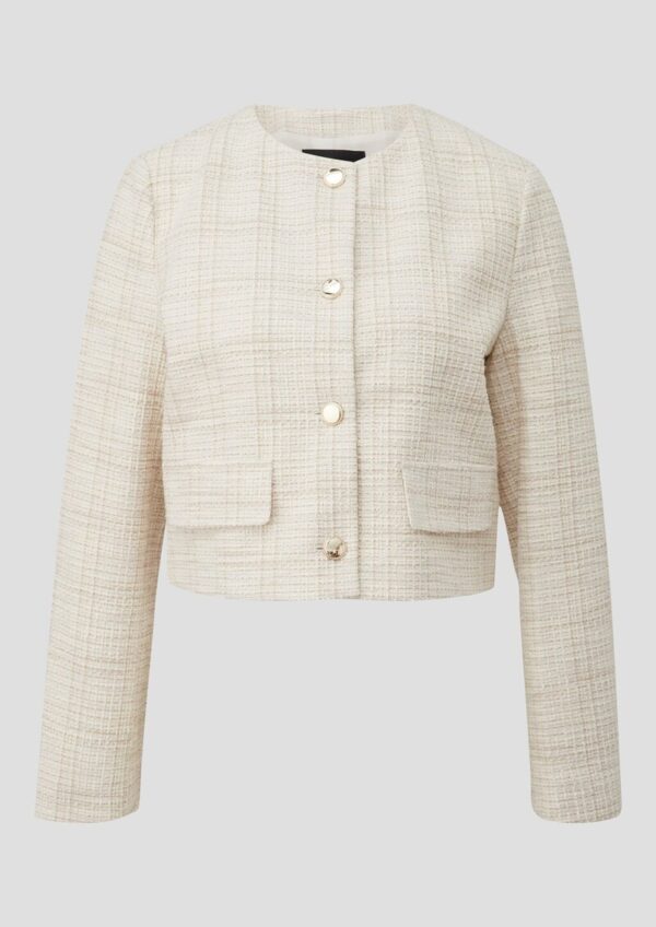 Eleganter Bouclé-Blouson mit Glitzergarn