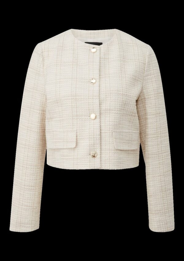 Eleganter Bouclé-Blouson mit Glitzergarn