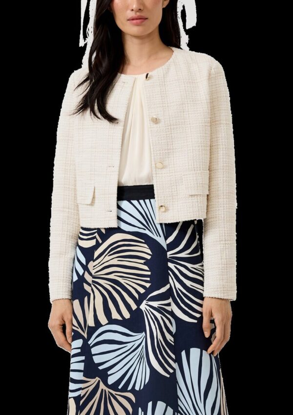 Eleganter Bouclé-Blouson mit Glitzergarn