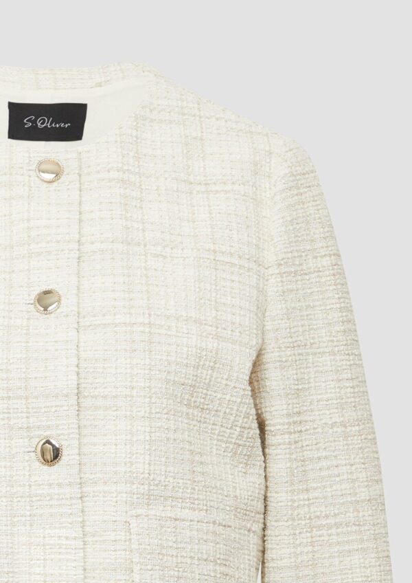 Eleganter Bouclé-Blouson mit Glitzergarn