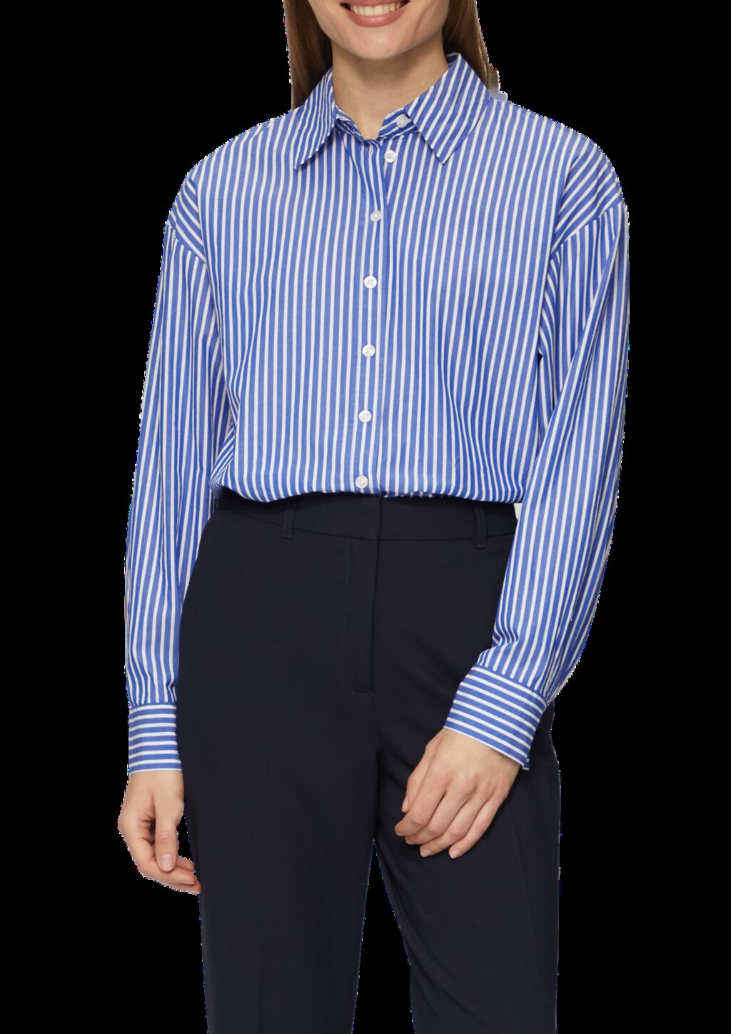 Streifenbluse mit Hemdkragen im Relaxed Fit