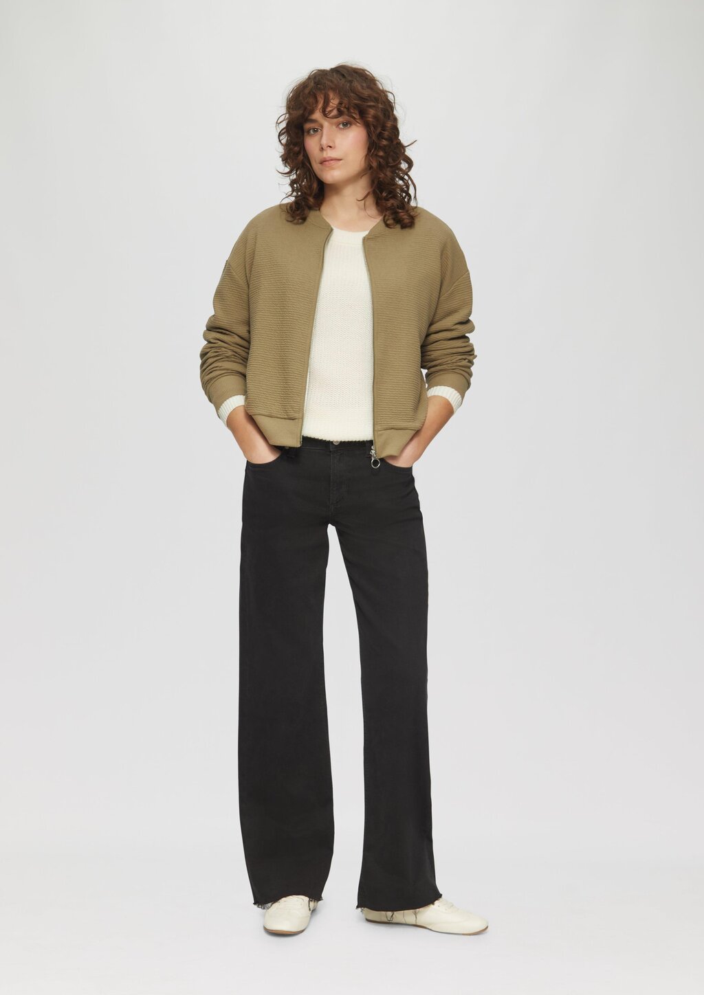 Sweatjacke im Blouson-Style