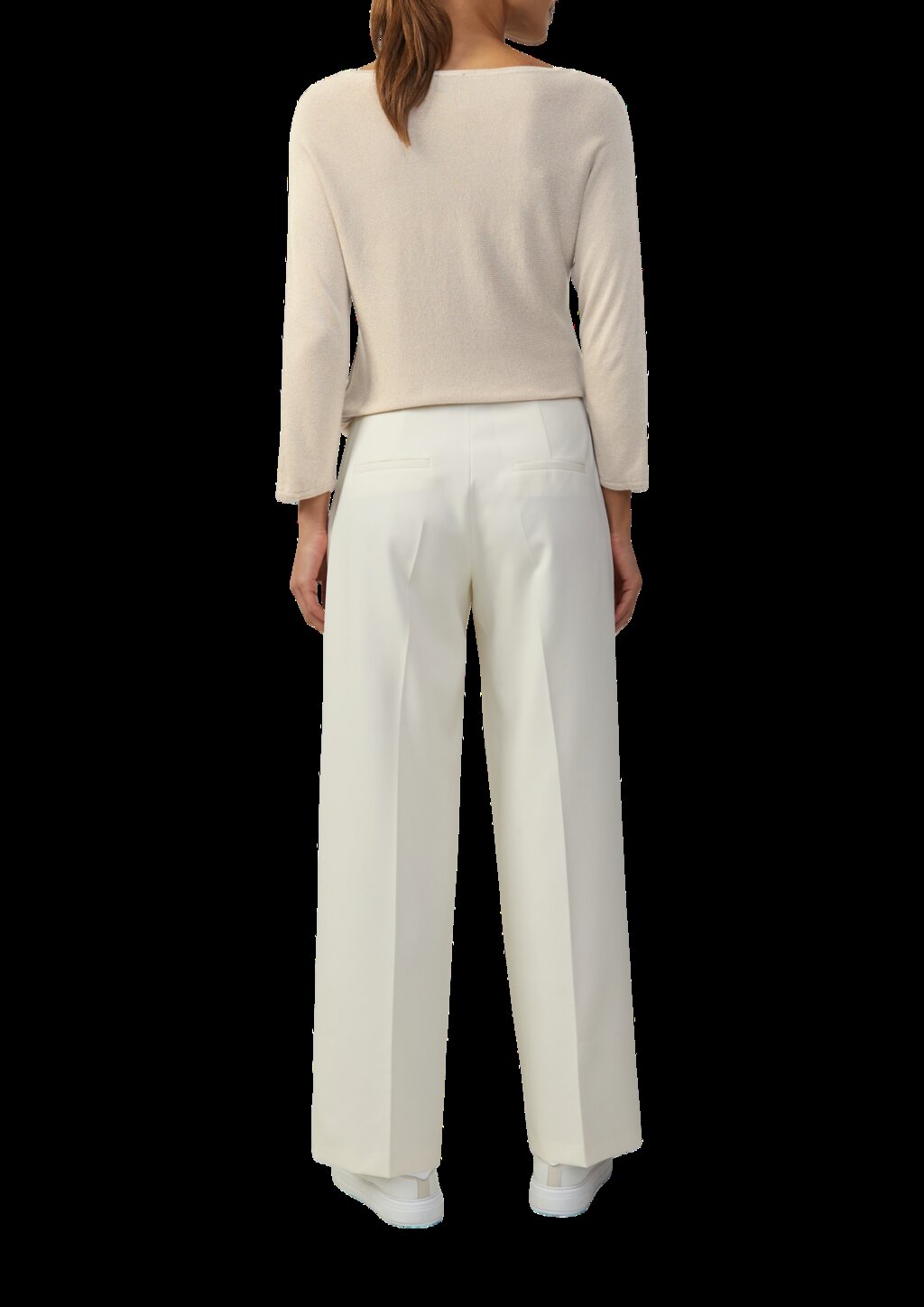 Feinstrickpullover mit Glitzergarn und Fledermausärmeln