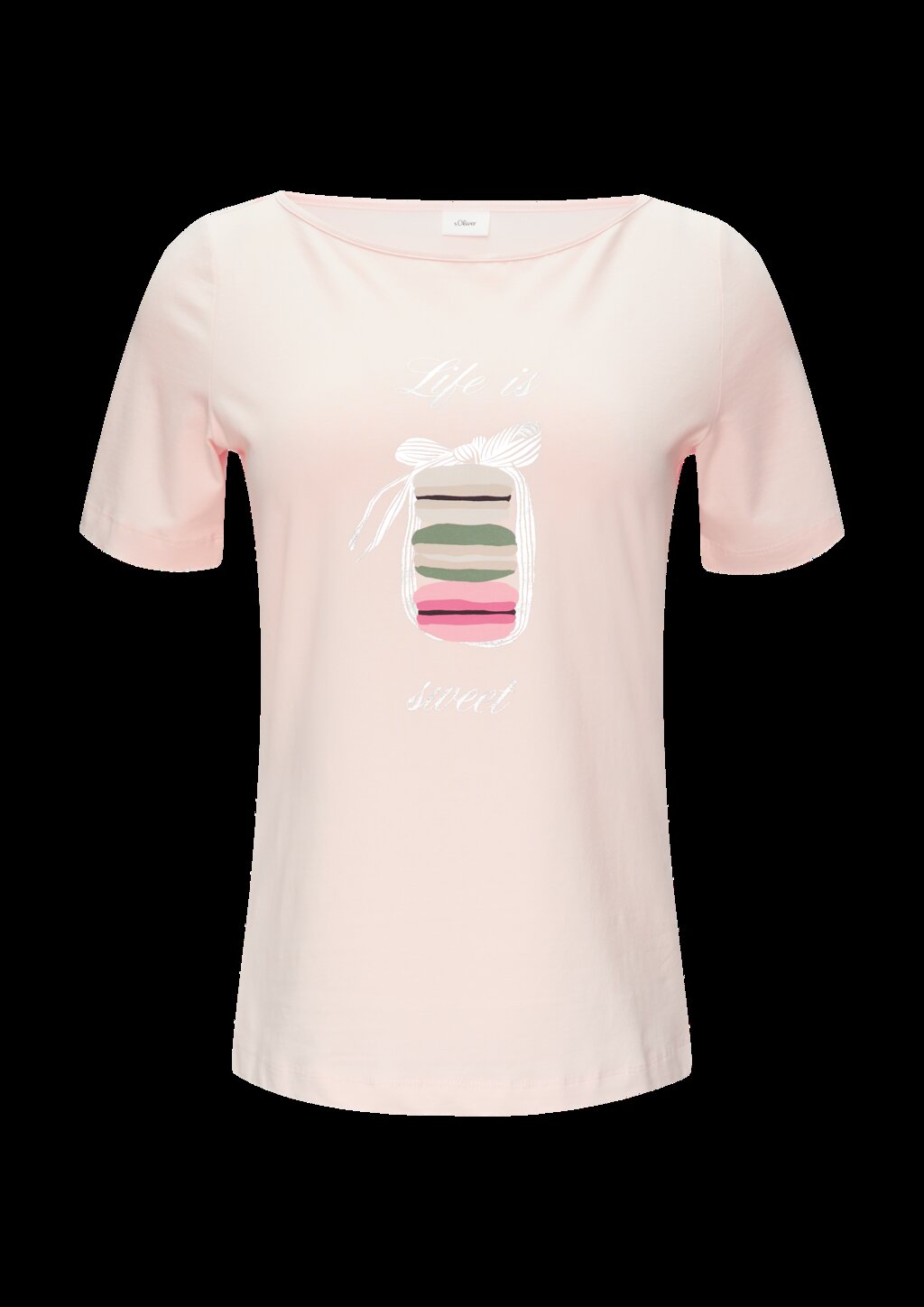 T-Shirt mit Metallicprint auf der Front