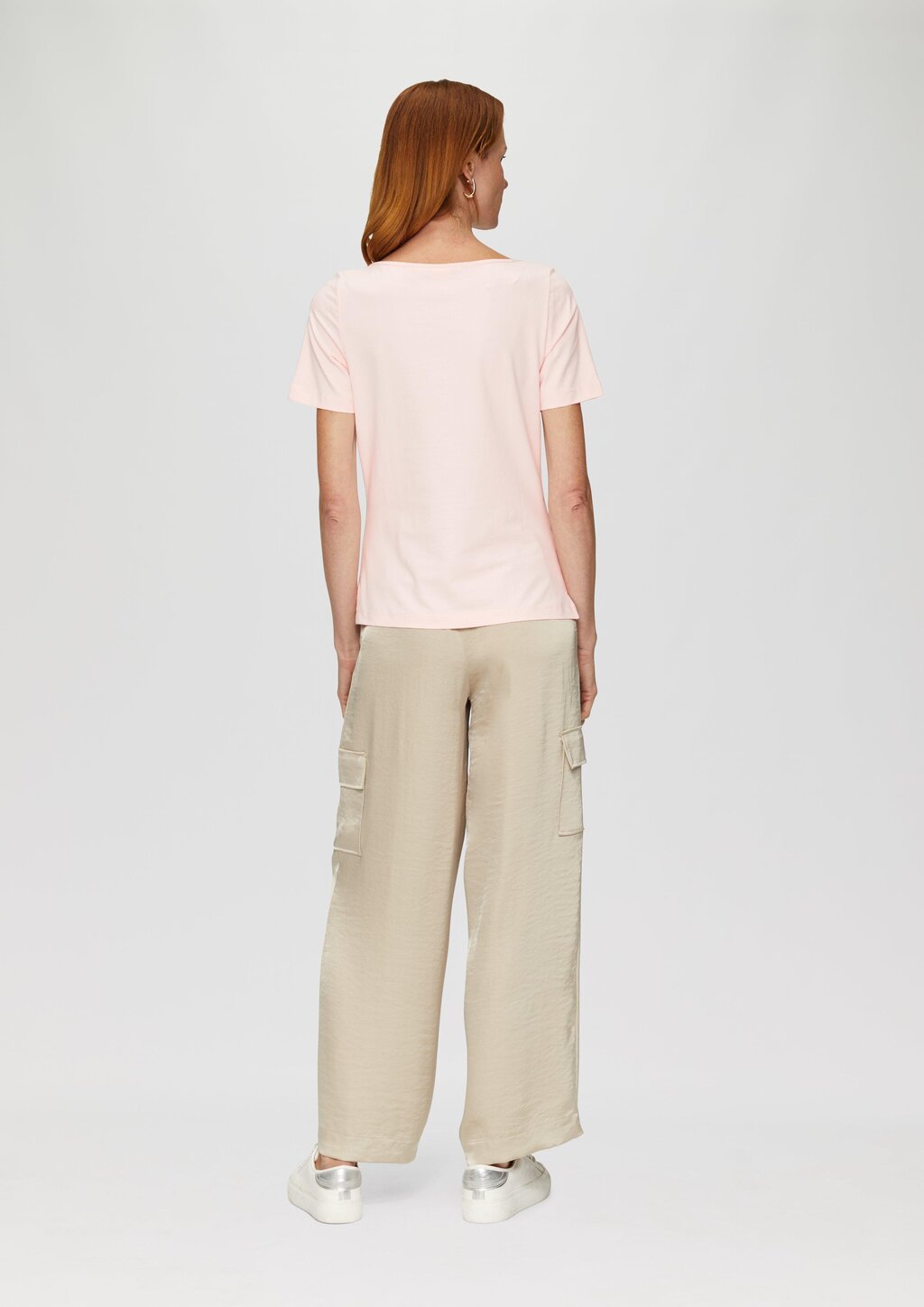 T-Shirt mit Metallicprint auf der Front