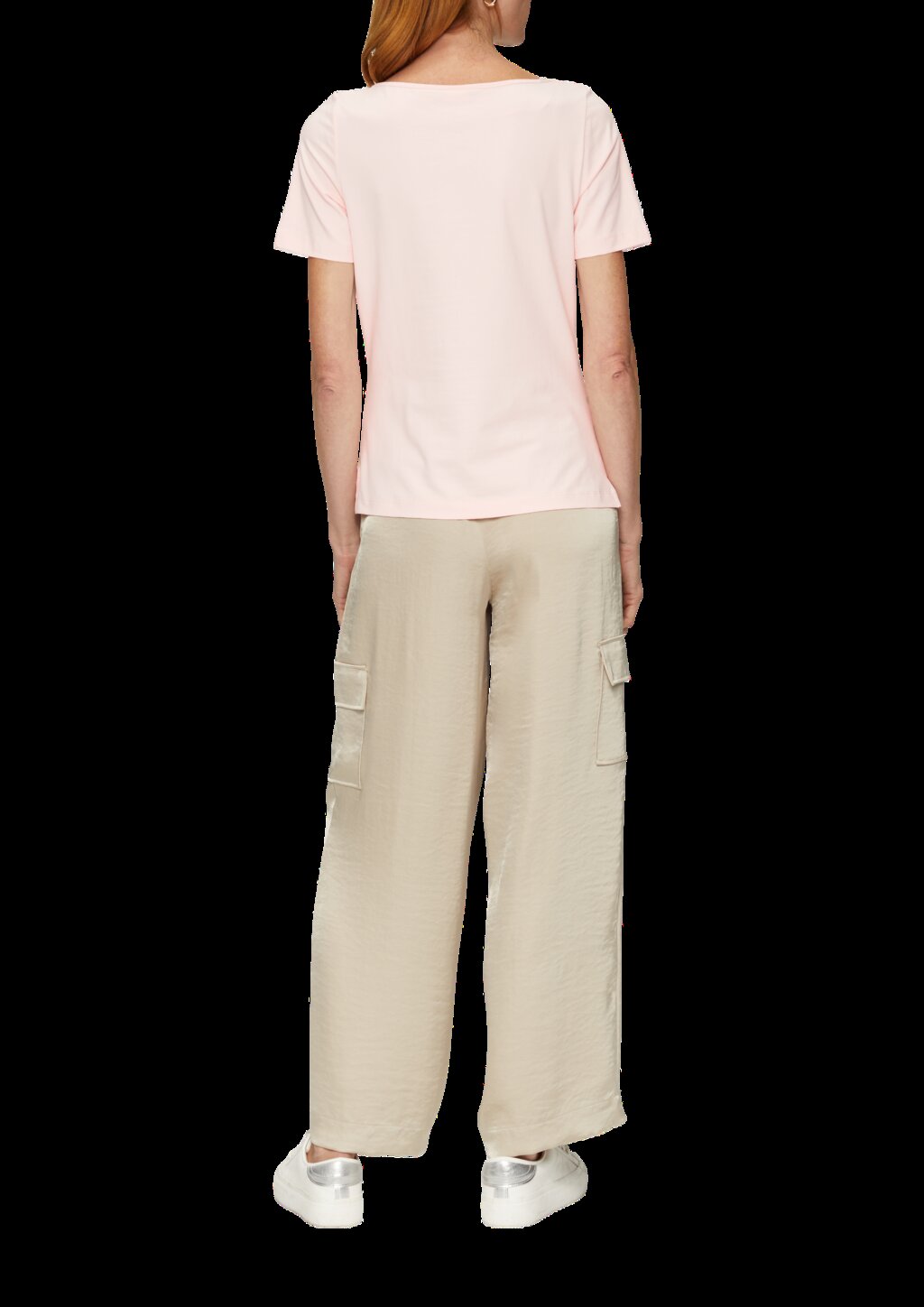 T-Shirt mit Metallicprint auf der Front