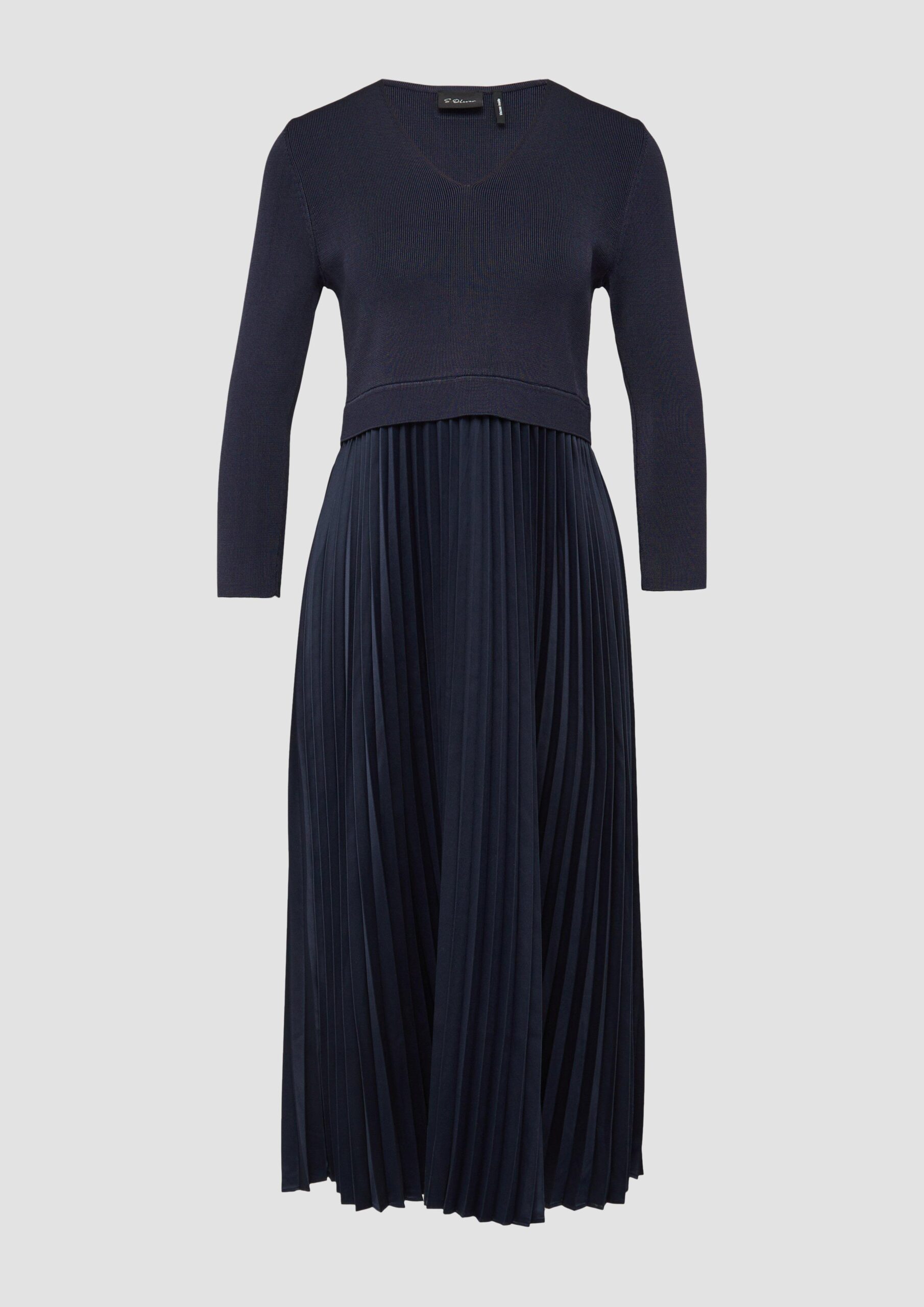 Midikleid mit plissiertem Rock