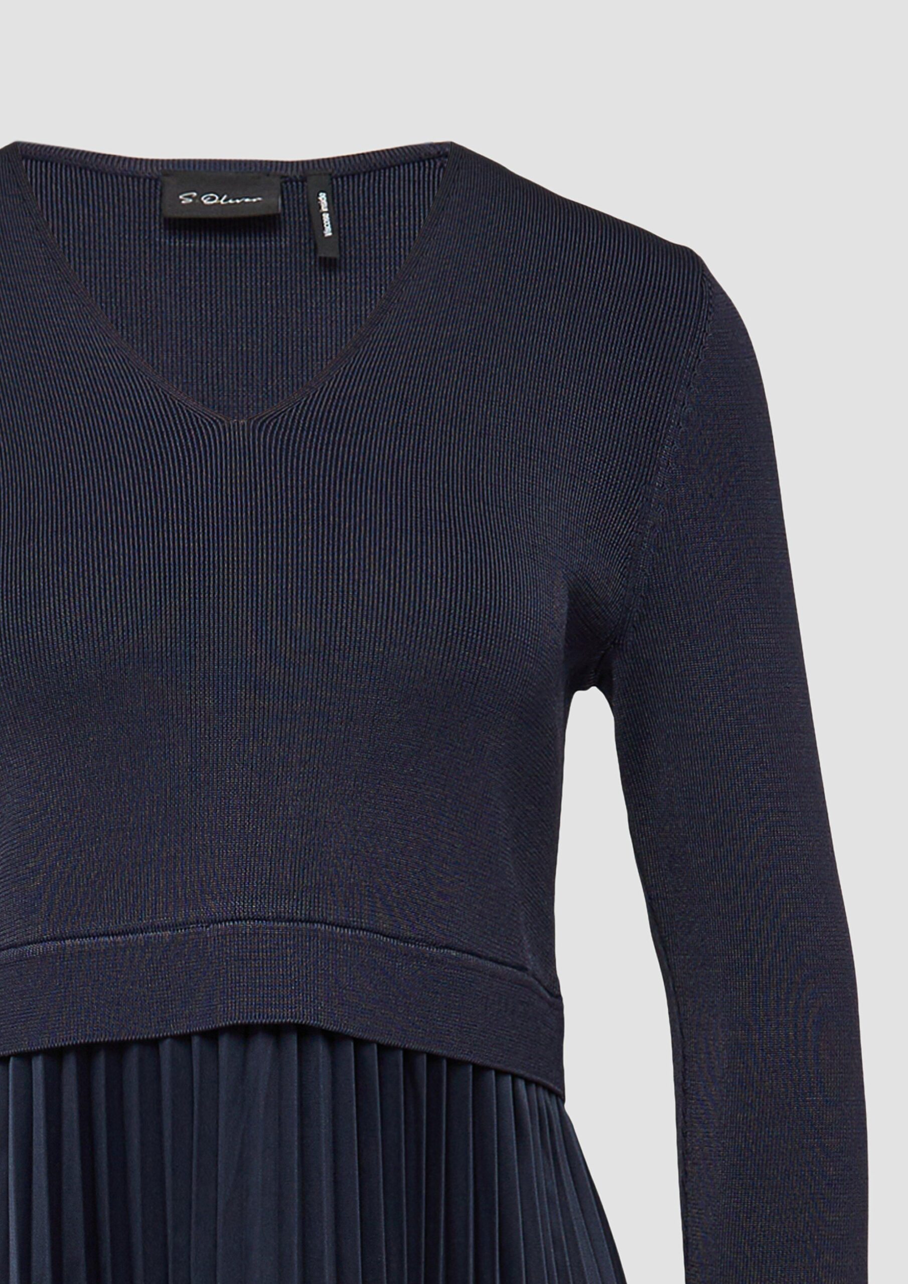 Midikleid mit plissiertem Rock