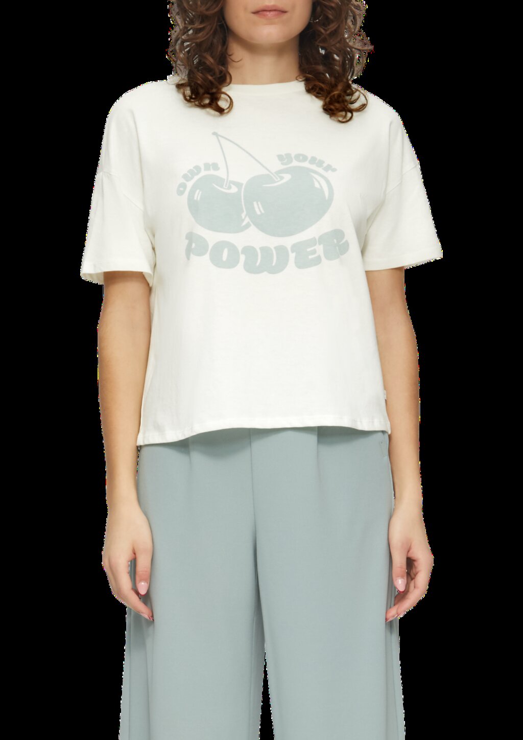 Printshirt mit überschnittener Schulter