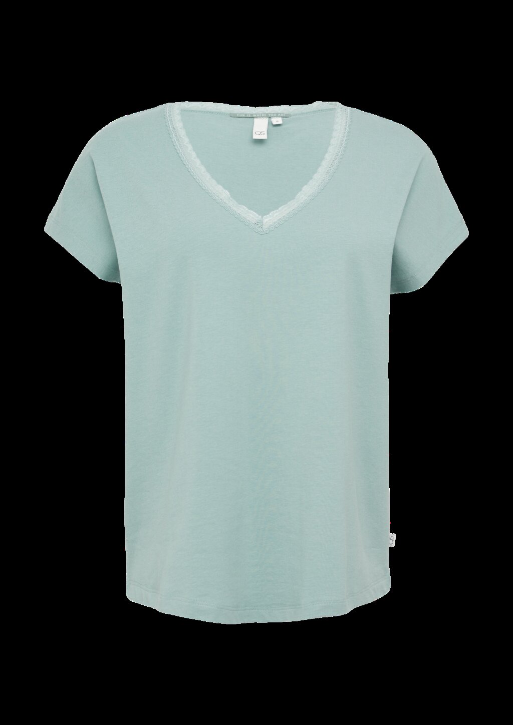 Modalmix-Shirt mit Spitzenblende