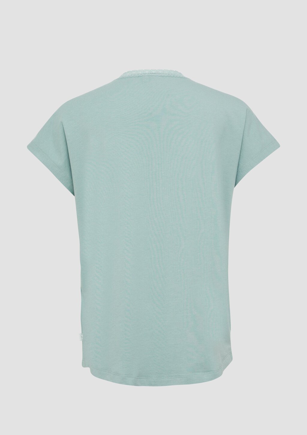 Modalmix-Shirt mit Spitzenblende