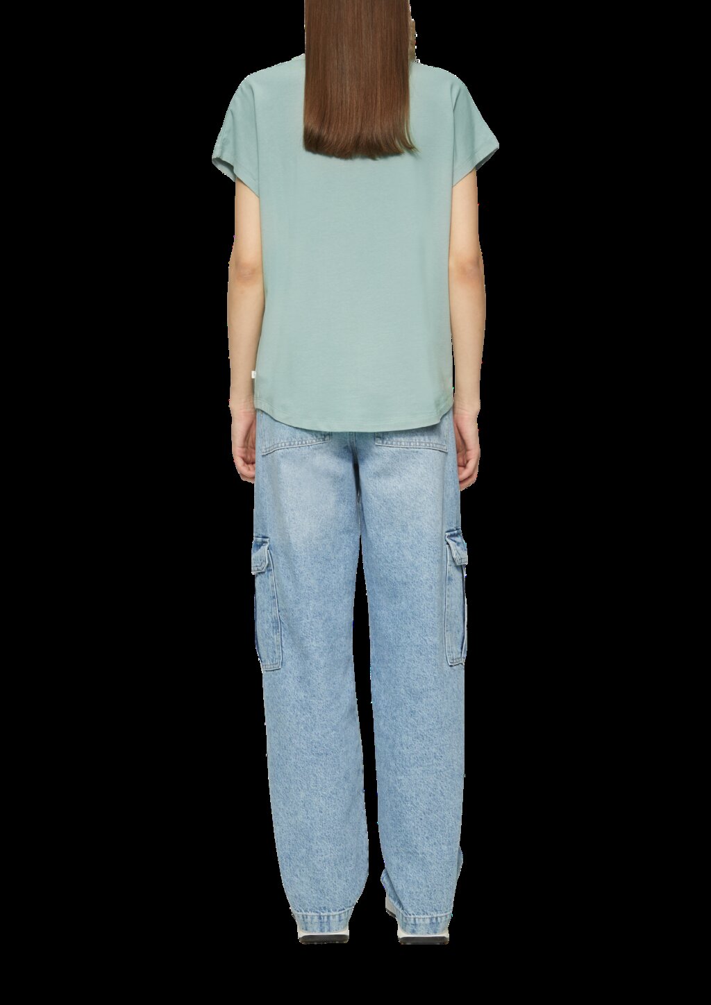 Modalmix-Shirt mit Spitzenblende