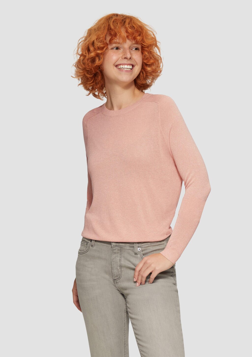 Feinstrickpullover in Glitzeroptik