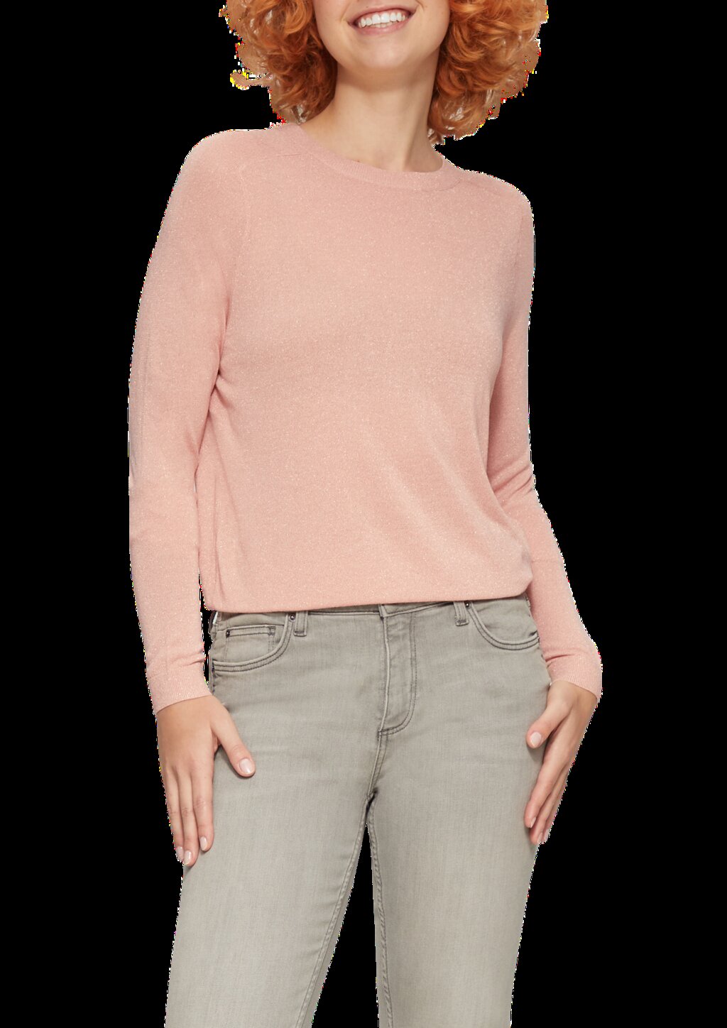 Feinstrickpullover in Glitzeroptik