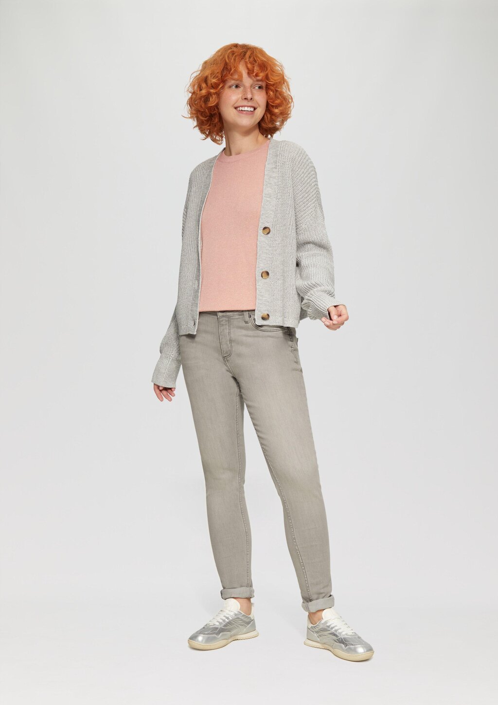 Feinstrickpullover in Glitzeroptik