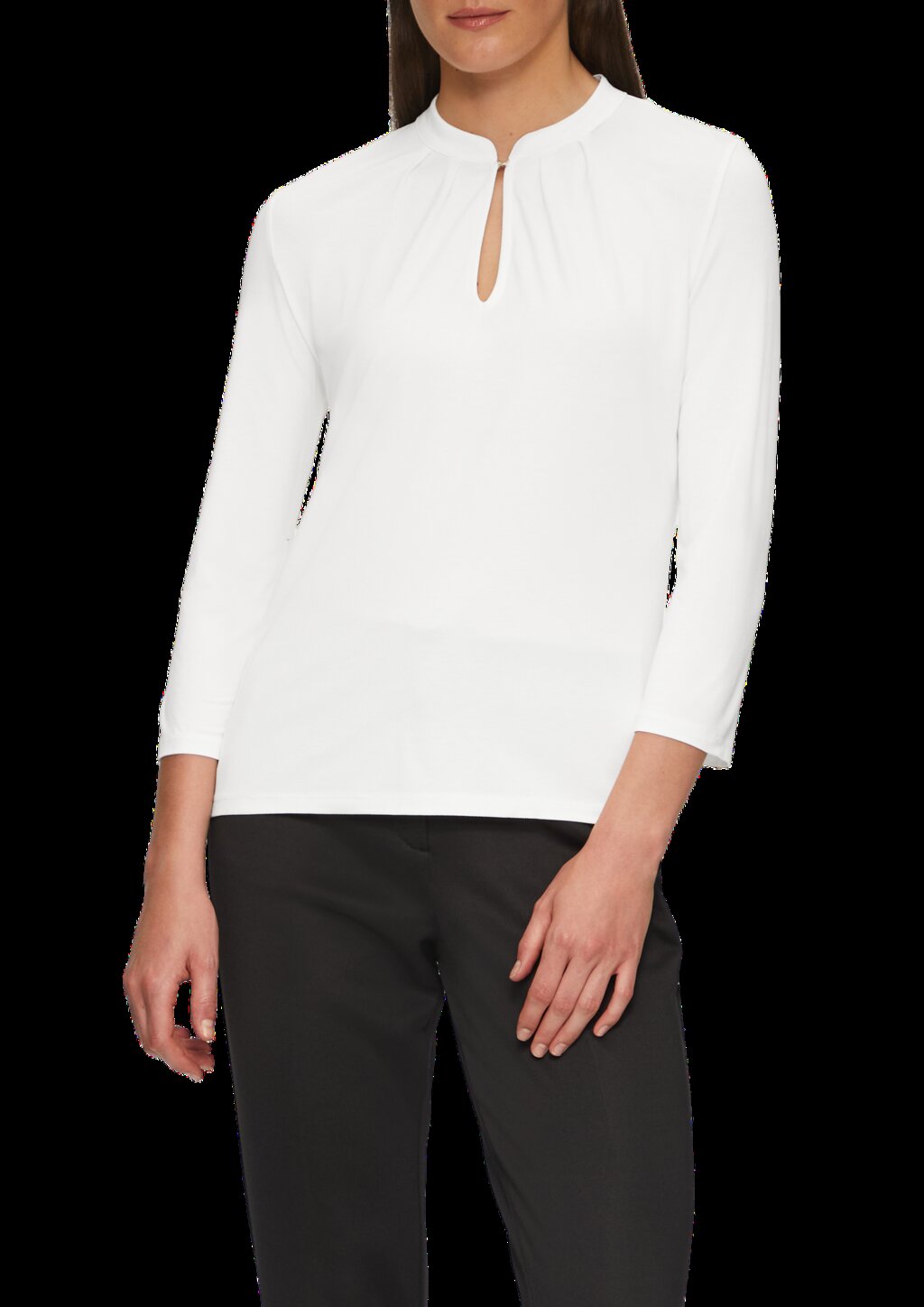 T-Shirt mit 3/4-Arm aus Viskosemix