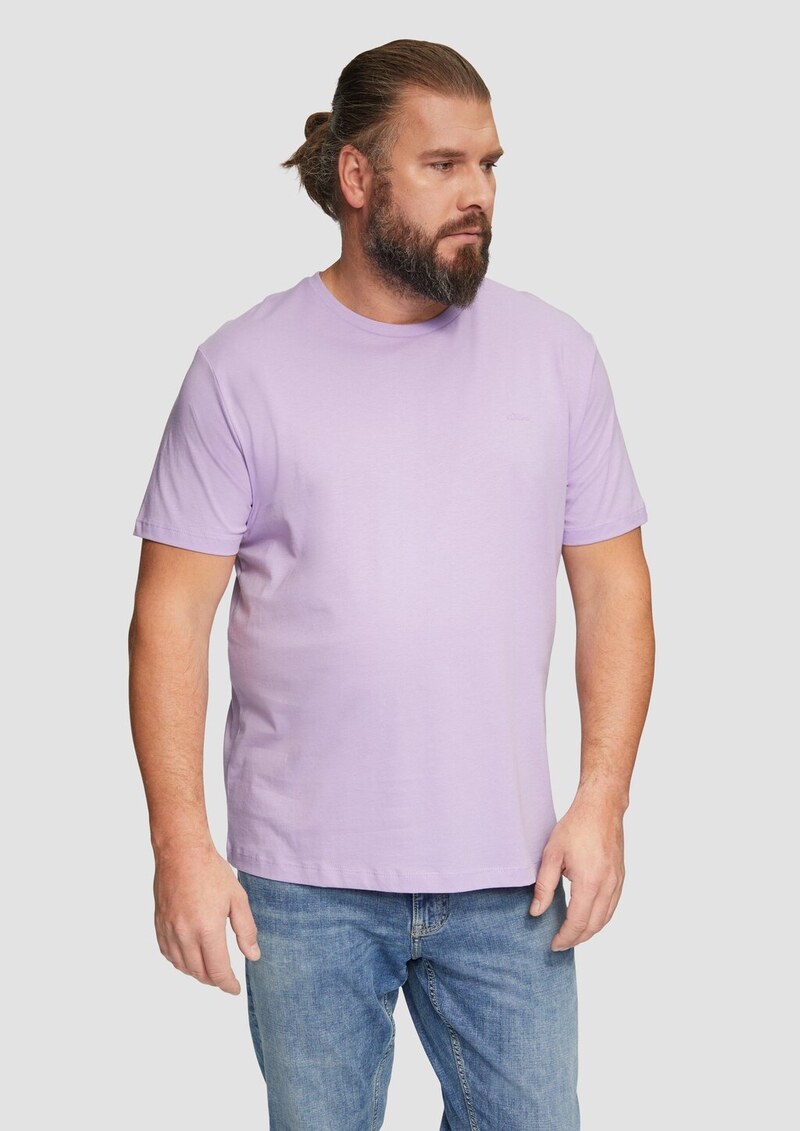 Baumwoll-T-Shirt mit kleinem Logo-Detail