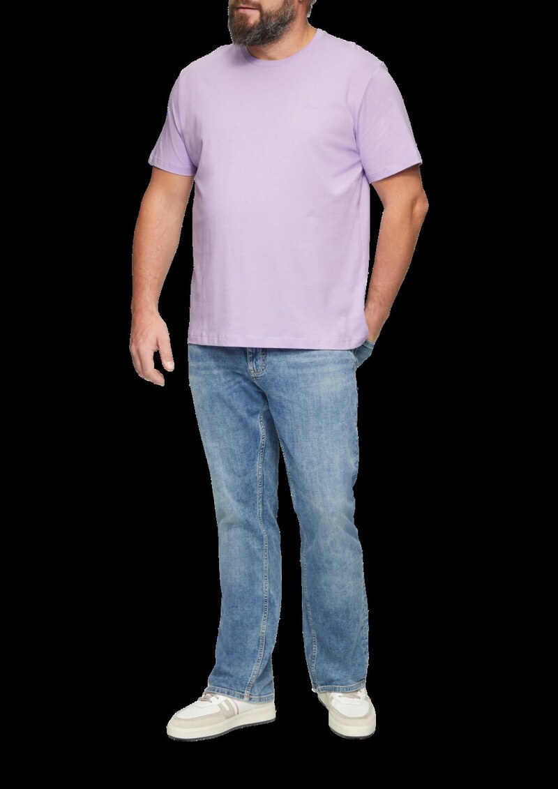 Baumwoll-T-Shirt mit kleinem Logo-Detail