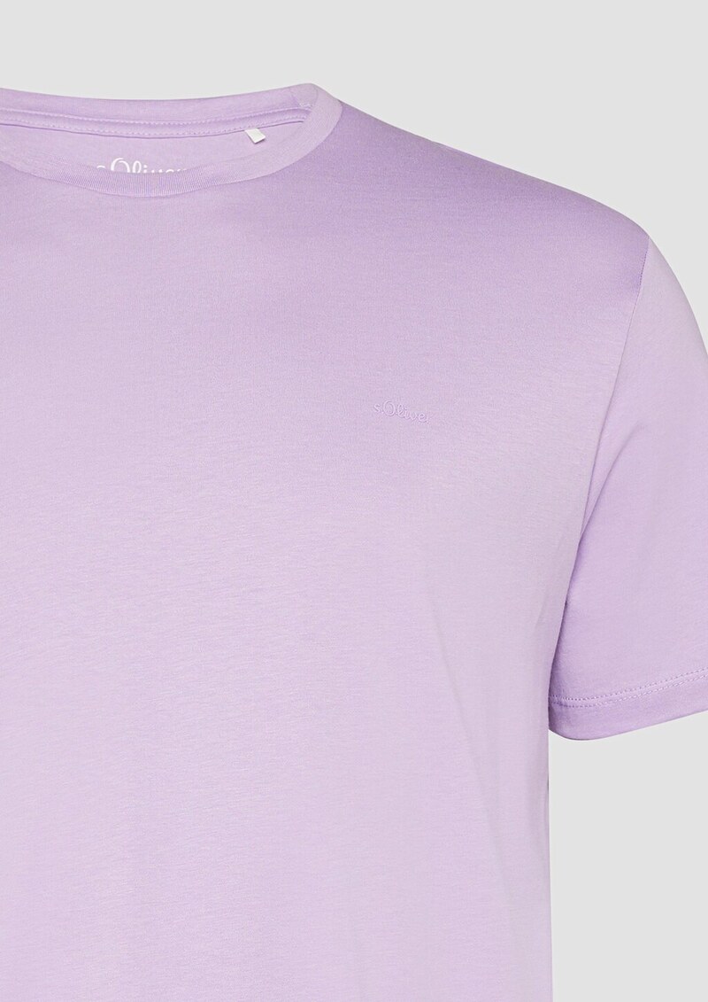 Baumwoll-T-Shirt mit kleinem Logo-Detail