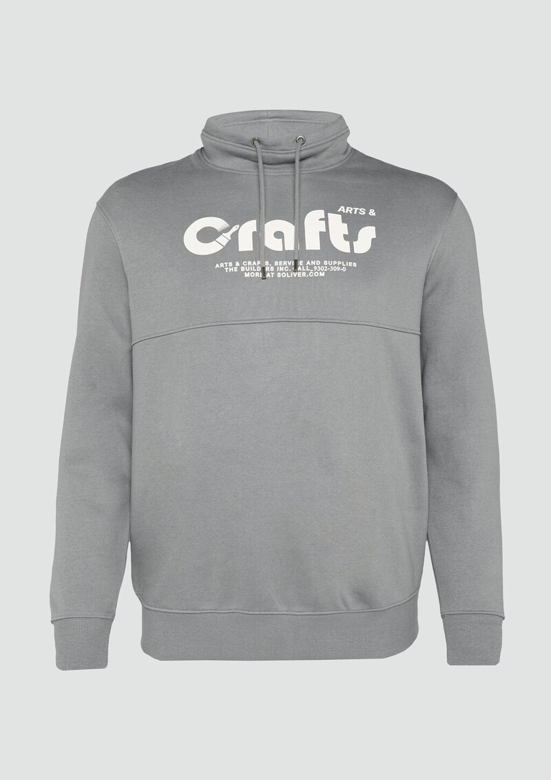 Sweatshirt mit Frontprint und Snood-Kragen