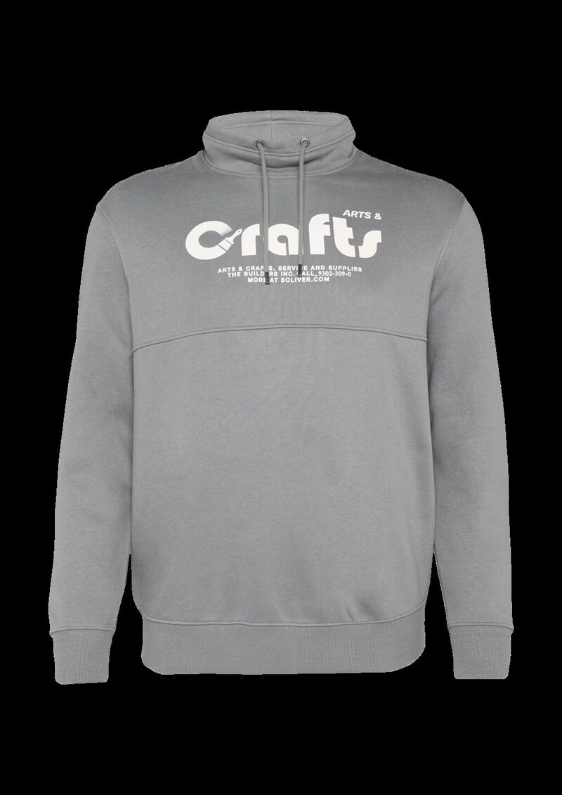 Sweatshirt mit Frontprint und Snood-Kragen