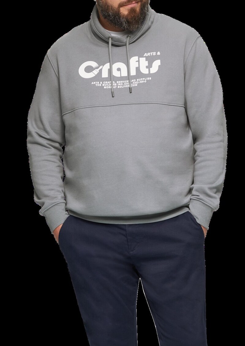 Sweatshirt mit Frontprint und Snood-Kragen