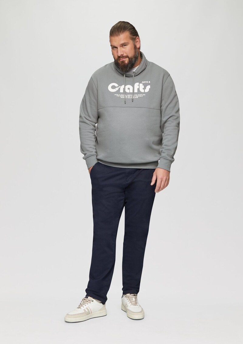 Sweatshirt mit Frontprint und Snood-Kragen