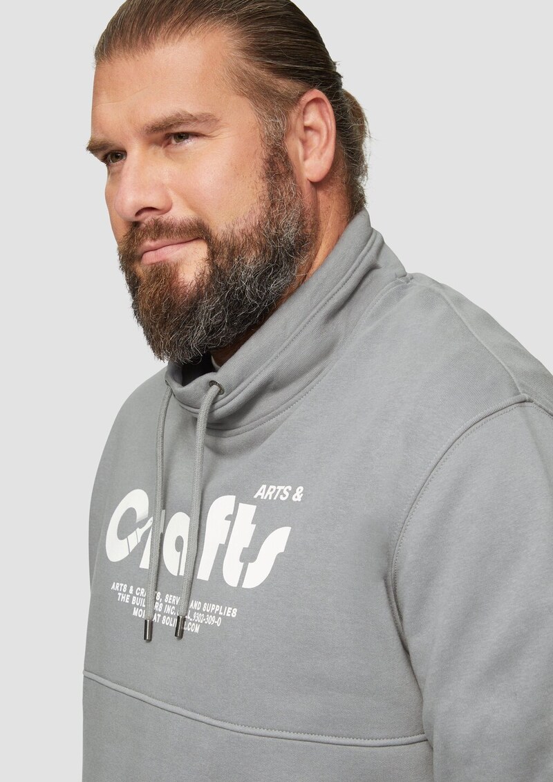 Sweatshirt mit Frontprint und Snood-Kragen