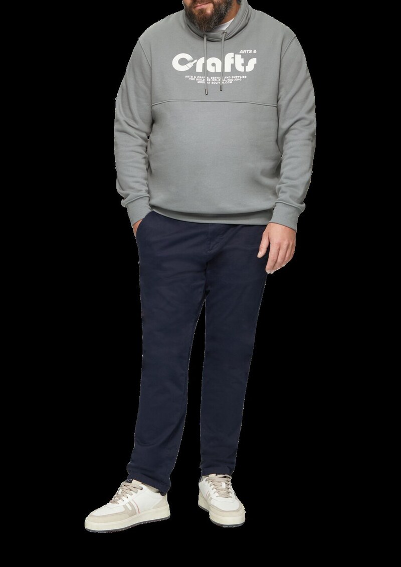 Sweatshirt mit Frontprint und Snood-Kragen