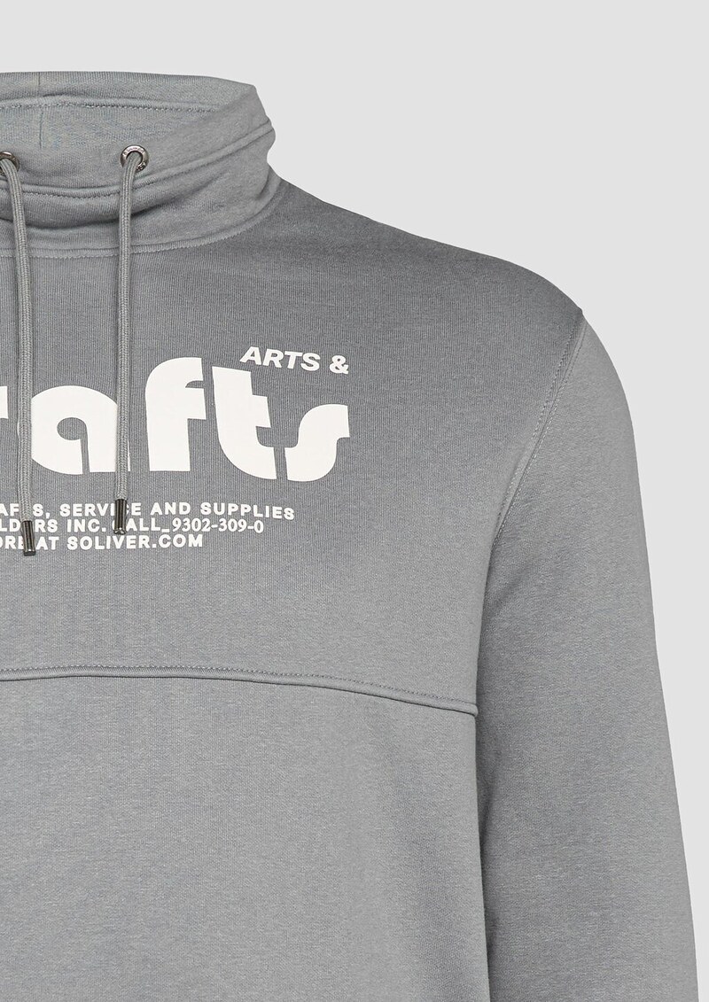 Sweatshirt mit Frontprint und Snood-Kragen