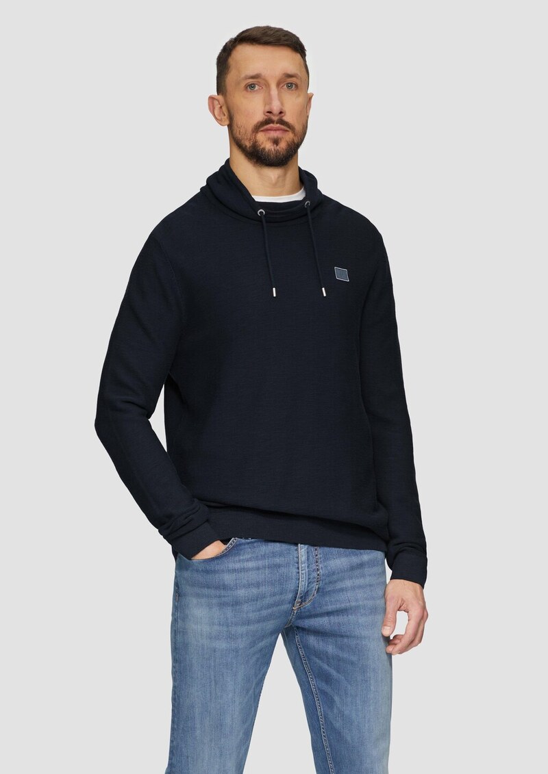 Strickpullover mit Schalkragen